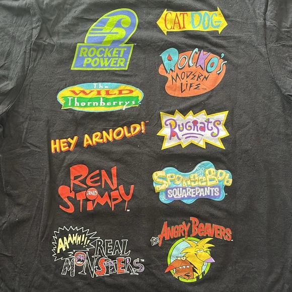 Nickelodeon Men’s Tee-Shit Size Medium Sponge Bob Ren and Stimpy Rugrats - Picture 5 of 5